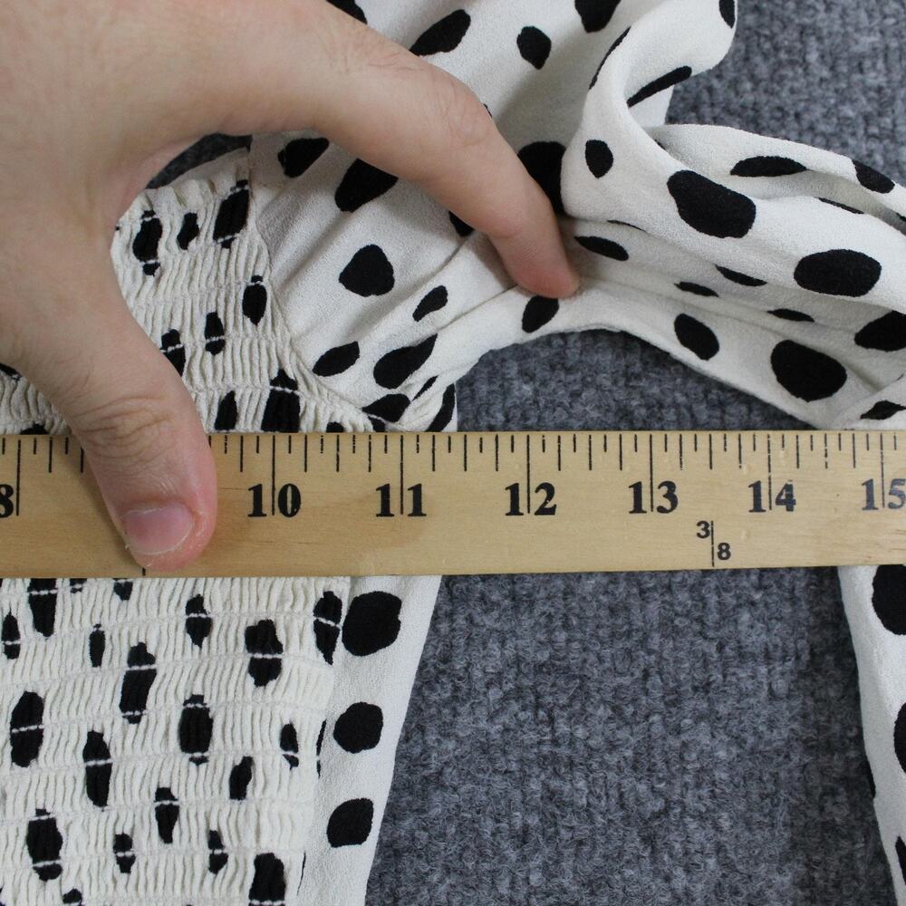 Reformation Top 2 Reign Top Ink Blot Print Sweetheart Neckline Polka Dot Bustier - Picture 13 of 15